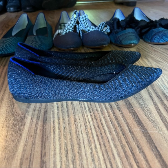 Rothy's Points in "Spruce Python," teal and navy, NWOB, size 8 - Picture 5 of 14